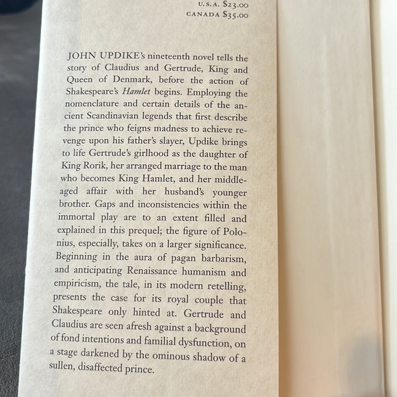 Gertrude And Claudius by John Updike 2000 HC/DJ - Picture 4 of 5